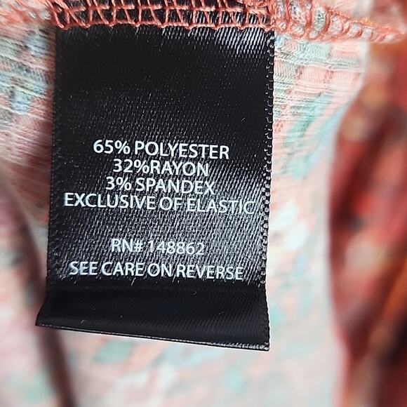 Torrid 6X Orange Floral Smocked Romantic Top, NWT - Picture 7 of 7